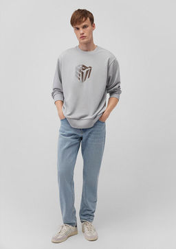 Gri Sweatshirt - Mavi фото 3