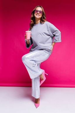 Джемпер AURA 2126-170 серый  фото 6