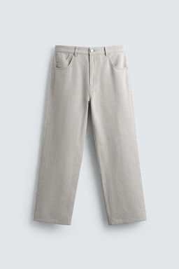 PANTAL?N STRAIGHT FIT JACQUARD / Gris - Zara фото 7