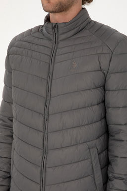 Erkek Gri Mont Sepette S_rpriz _ndirim