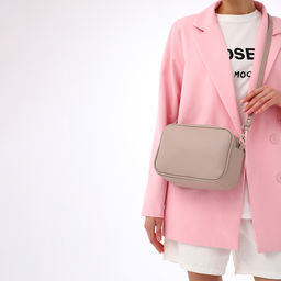 Сумка женская кросс-боди TEXTURA на молнии, 24×9×15 см, бежевая