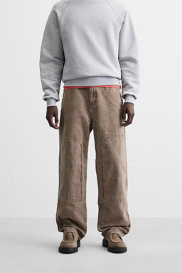 WASHED CARPENTER TROUSERS - Zara фото 20