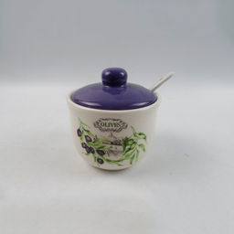 Сахарница ОЛИВКИ 520 мл с ложкой арт.MFK21039 /МФК/