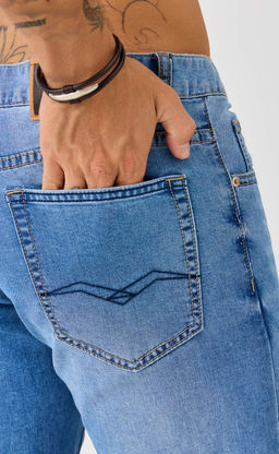 Шорты джинс FA211-0972 l.blue - Fine joyce фото 5