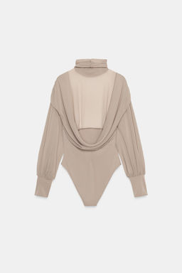 GEORGETTE BODYSUIT WITH BACK DETAIL - Zara фото 7