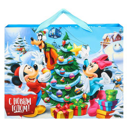 Пакет ламинат горизонтальный С Новым годом!, 40х31х11,5 см, Микки Маус и его друзья - Disney фото 2