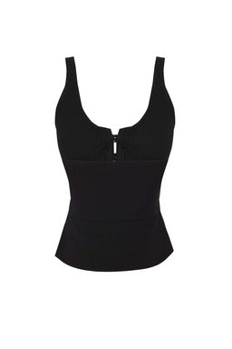 Trendyolmilla Siyah Kemer Toka Detayl? Halter Yaka Dokuma Dokuma Bluz TWOSS25BZ00500