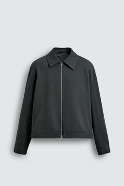 REGULAR FIT ZIP-UP OVERSHIRT