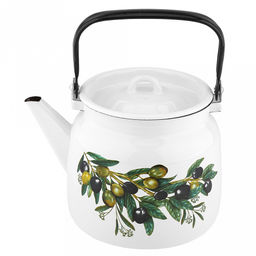 "Оливковая ветвь" Чайник эмалированный 3,5л, металлическая крышка (Россия)