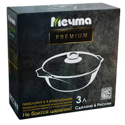 PREMIUM BLUE Жаровня 3,0л (26см) АП, арт. 33903