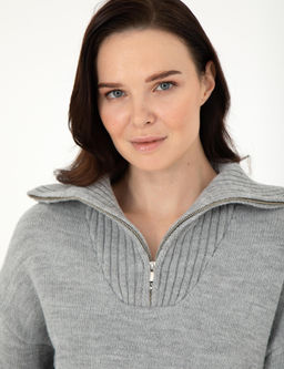 Gri Melanj Comfort Fit Kazak - Pierre cardin фото 2