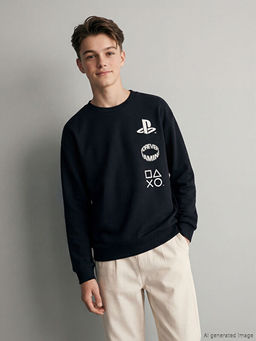 Playstation Bask?l? Erkek ?ocuk Sweatshirt