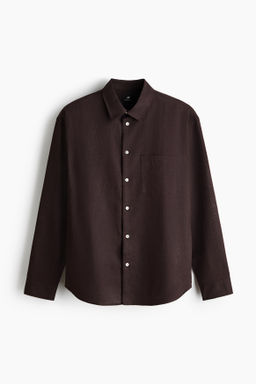 Camisa en mezcla de lino Relaxed Fit