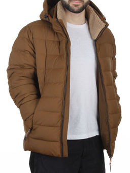 6584 BROWN Куртка мужская зимняя (200 гр. холлофайбер)