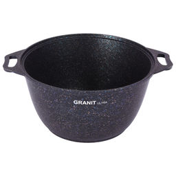 Кастрюля алюмин. 4л (стекл.крышка) (АП) "Granit ultra" blue (кгг42а) (Кукмара)