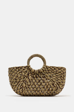 BOLSO DE MANO TRENZADO / Bicolor - Zara фото 2