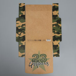 Цена за 2 шт. Коробка подарочная складная, упаковка, С 23 февраля, 20?18?5 см