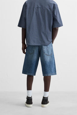 BASIC BAGGY FIT DENIM BERMUDA - Zara фото 23