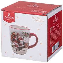 КРУЖКА AGNESS С НОВЫМ ГОДОМ! 11,5*8*10 СМ 300 МЛ (КОР=48ШТ.) фото 2