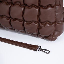 Сумка-мешок на молнии, длинный ремень, цвет коричневый - Simaland фото 6