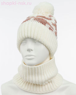 Q 201 D 201 Комплект флис (колпак+снуд) (52-54)