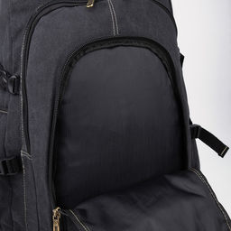 Рюкзак туристический, 60 л, отдел на молнии, наружный карман, цвет черный - Simaland фото 4