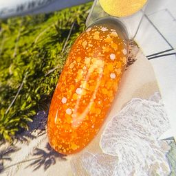 TROPIC GEL Orange гель для дизайна c белыми шестигранниками NEW - Patrisa nail фото 3