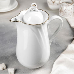 Кувшин Добрушский завод «Голубка», 1.4 л, фарфор, белый