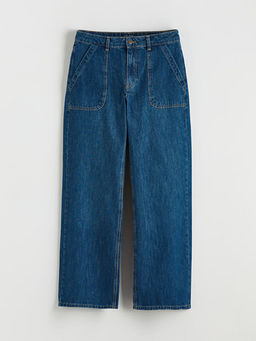 Y?ksek Bel Wideleg Kad?n Jean Pantolon