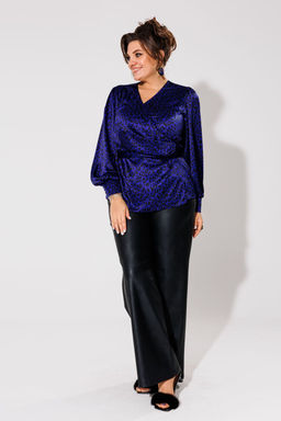 Блуза ANELLI 1735 индиго лео  фото 2