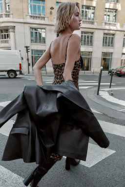 ANIMAL PRINT LACE MIDI DRESS - Zara фото 6