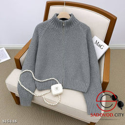 Теплый кардиган на молнии