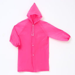 Дождевик детский со светоотражающими элементами, цвет розовый (120-160 см) - Funny toys фото 2