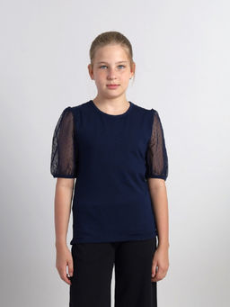 CRB wear / CWJG 63909-41 Джемпер для девочки,темно-синий/Ex.Cherubino
