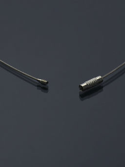 Основа для колье (чокер) с замком, 1 мм, набор 5 шт., цвет стальной, 45 см