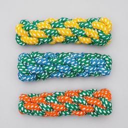Игрушка канатная плетеная до 45 г, до 14 см, микс цветов - Пижон фото 3