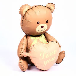 Воздушный шар фольгированный 42" «Медвежонок с сердцем», матовый, под воздух