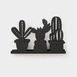 Салфетница Доляна Кактусы, 15410,3 см, цвет чёрный  фото 4