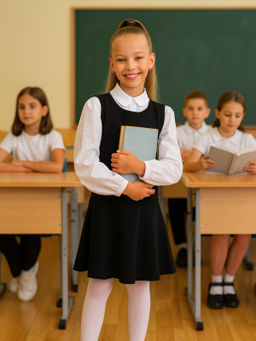 Сарафан детский школьный черный 930 (134, 68)