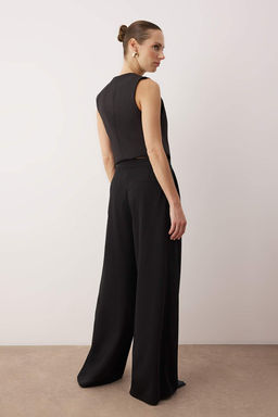EXCLUSIVE Ac?k Haki Cift Pilili Dokumlu Kumas Extra Wide Leg Genis Paca Pantolon TWOAW26PL00122 - Trendyolmilla фото 12