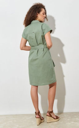 Платье F212-0322-1 khaki - Fine joyce фото 10