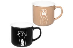 Набор 2 кружек 400 мл 12,5*9,5*8,8 см "Кот и пёс", фарфор