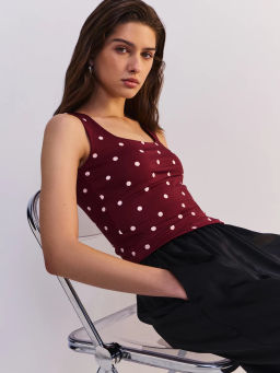Базовый топ с принтом LUCKYAOP0726-225 / Zarina  фото 10