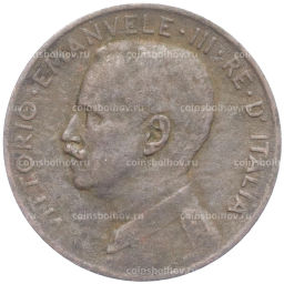 Монета 2 чентезимо 1915 года Италия