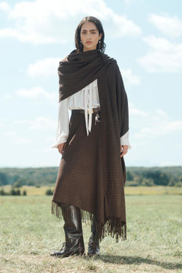 LIMITED EDITION ASYMMETRIC HEM FRINGED SKIRT