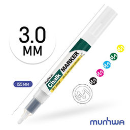 Цена за 2 шт. Маркер меловой MunHwa CM-05, 3.0 мм, белый