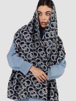 Большой, мягкий, тонкий и очень нежный двусторонний палантин с рисунком - Tantino фото 4