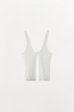 TOP POINTELLE LAZO / Blanco