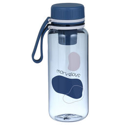 Бутылка для воды, 600 мл, 20×7 см, с ситом, синяя