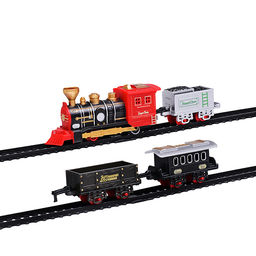 Железная дорога "Ретро поезд - Военный состав" в коробке